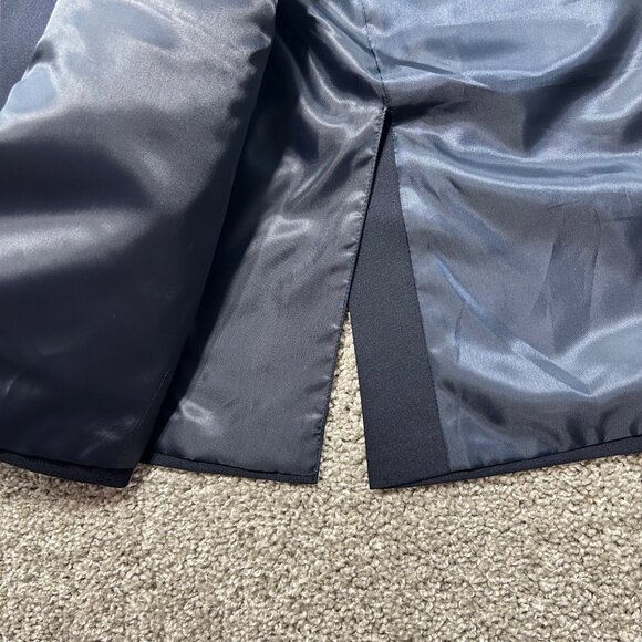 Haggar In Motion Tailored Fit Navy Blazer Mens Size 52L Polyester Blend - Picture 4 of 11